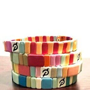 Set of 4 Roxanne Assoulin Peloton Block Party Enamel Stacking Bracelets